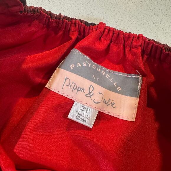 Pippa & Julie Toddler Girl 2T Red Plaid Blouse - Picture 3 of 6